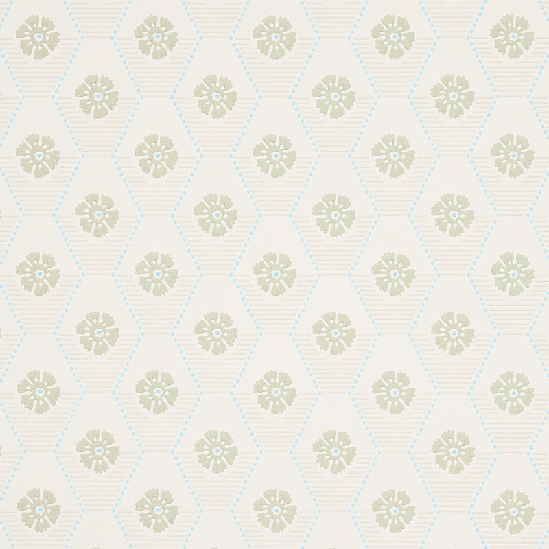 Schumacher Hive Bloom Wallpaper 5013160 / Sage
