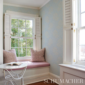 Schumacher Secret Garden Wallpaper 5013171 / Light Blue