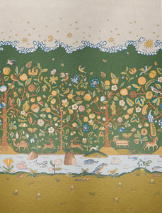 Schumacher Chaucer's Forest Panel Set Wallpaper 5013290 / Document