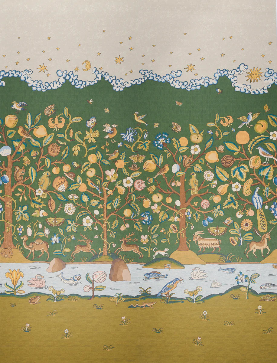 Schumacher Chaucer's Forest Panel Set Wallpaper 5013290 / Document