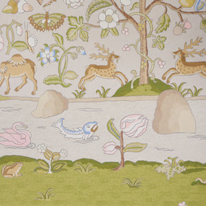 Schumacher Chaucer's Forest Panel Set Wallpaper 5013291 / Alabaster