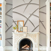 Load image into Gallery viewer, Schumacher Deco Palms Wallpaper 5013301 / Charcoal