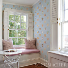 Load image into Gallery viewer, Schumacher Heraldic Wallpaper 5013491 / Oxford Blue
