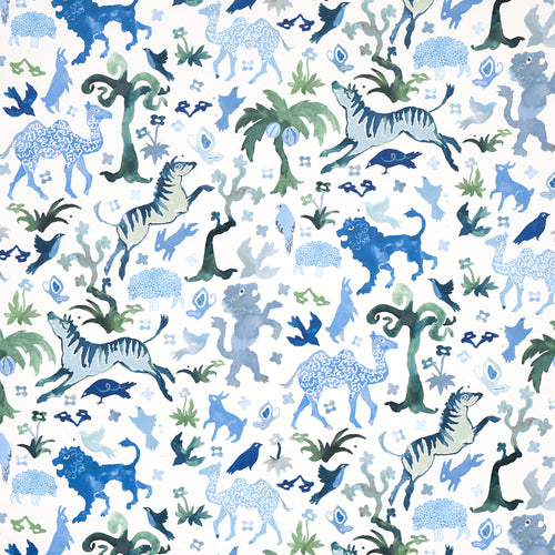 Schumacher Beasts Wallpaper 5013531 / Blue And Green