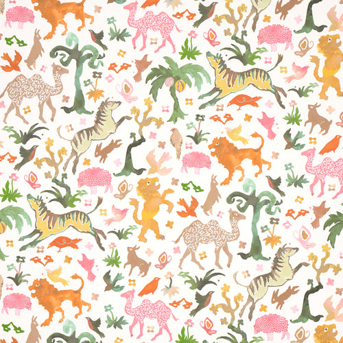 Schumacher Beasts Wallpaper 5013532 / Pink And Gold