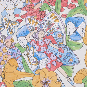 Schumacher Fairie Garden Wallpaper 5013541 / Yellow And Ivory
