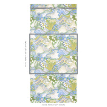 Load image into Gallery viewer, Schumacher Daisy Chain Wallpaper 5013552 / Green And Blue