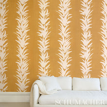 Load image into Gallery viewer, Schumacher White Lotus Wallpaper 5013662 / Deep Yellow