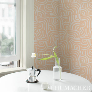 Schumacher New Beat Wallpaper 5013692 / Light Peach