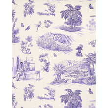 Load image into Gallery viewer, Schumacher Toussaint Toile Wallpaper 5013772 /  Purple On Cream