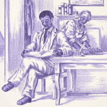 Load image into Gallery viewer, Schumacher Toussaint Toile Wallpaper 5013772 /  Purple On Cream