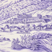 Load image into Gallery viewer, Schumacher Toussaint Toile Wallpaper 5013772 /  Purple On Cream