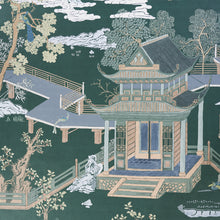 Load image into Gallery viewer, Schumacher Coromandel Panel Set Wallpaper 5014162 / Midnight Green