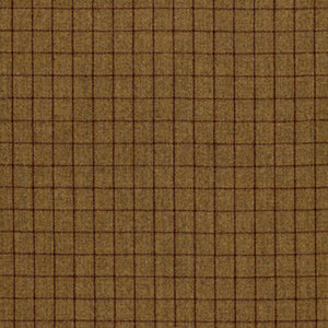 SCHUMACHER SAVILLE FLANNEL CHECK FABRIC 50322 / KHAKI