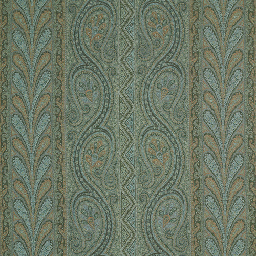Schumacher Chatelaine Paisley Fabric 50776 / Jade
