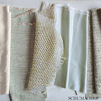 Load image into Gallery viewer, SCHUMACHER ARIA MOIRE FABRIC 51920 / ECRU