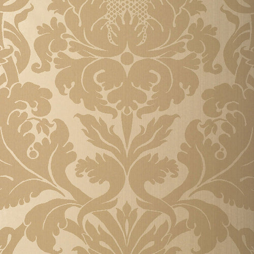 Schumacher Fiorella Damask Wallpaper 529193 / Oatmeal