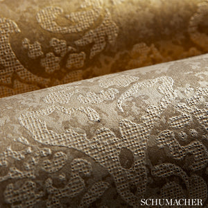 Schumacher Damasco Metallico Wallpaper 529910 / Soft Pewter