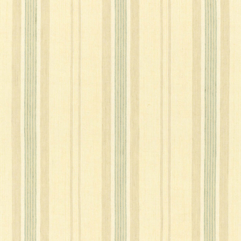 SCHUMACHER SAGAPONIC LINEN STRIPE FABRIC 54150 / LINEN