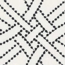Load image into Gallery viewer, SCHUMACHER DURANCE EMBROIDERY FABRIC 55695 / BLACK &amp; WHITE