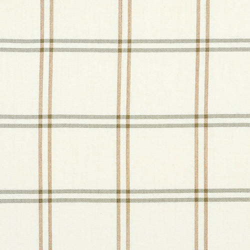 SCHUMACHER LUBERON PLAID FABRIC 55717 / NATURAL