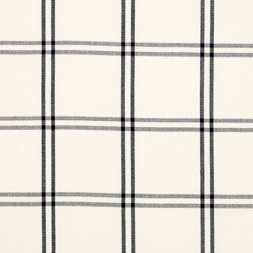 SCHUMACHER LUBERON PLAID FABRIC 55718 / BLACK