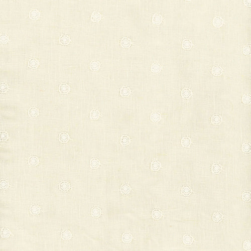 SCHUMACHER OLIVIA SHEER EMBROIDERY FABRIC 55850 / EGGSHELL