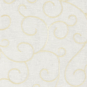 SCHUMACHER ADINA SHEER EMBROIDERY FABRIC 55980 / PARCHMENT