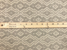 Load image into Gallery viewer, 3/4 Yd Designer Water &amp; Stain Resistant Grey Geometric Tribal Ethnic Upholstery Drapery Fabric