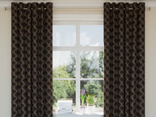 Load image into Gallery viewer, Heavy Duty Leaf Brocade Dark Umber Aqua Blue Beige Upholstery Drapery Fabric