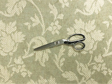 Load image into Gallery viewer, 1.75 Yds Designer Linen Viscose Floral Beige Sage Green Upholstery Fabric