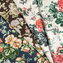 Load image into Gallery viewer, Lee Jofa Upton Cotton Fabric / Navy/Coral