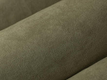 Load image into Gallery viewer, Caramel Orange Black Sage Faux Suede Drapery Fabric