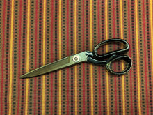 Load image into Gallery viewer, Reversible Burgundy Green Mustard Gold Black Check Stripe Upholstery Fabric WHS 5195