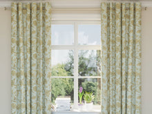 Load image into Gallery viewer, Heavy Duty Floral Seafoam Blue Beige Green Upholstery Drapery Fabric