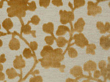 Load image into Gallery viewer, Gray Amber Lime Green Aqua Blue Floral Botanical Cut Velvet Upholstery Fabric