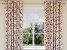 Load image into Gallery viewer, Heavy Duty Beige Cream Orange Brown Magenta Grey Floral Upholstery Drapery Fabric