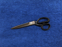 Load image into Gallery viewer, Designer Royal Blue Herringbone Chenille Mid Century Modern Upholstery Fabric