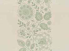 Load image into Gallery viewer, Iris Apfel Cream Sage Green Embroidered Floral Botanical Upholstery Drapery Fabric