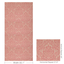 Load image into Gallery viewer, Lee Jofa Acanthus Damask Fabric / Berry