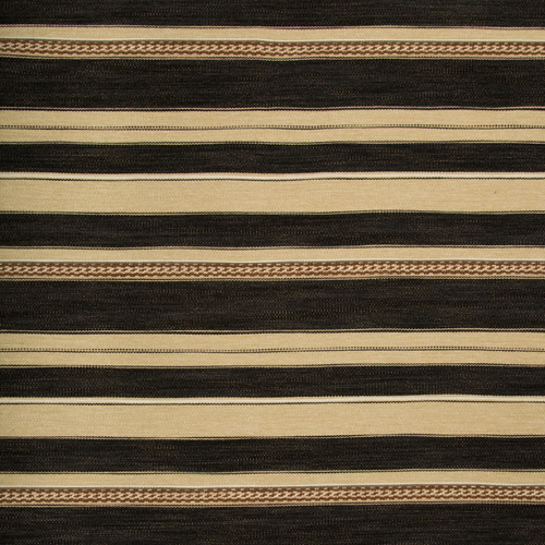 Lee Jofa Entoto Stripe Fabric / Ebony/Cocoa