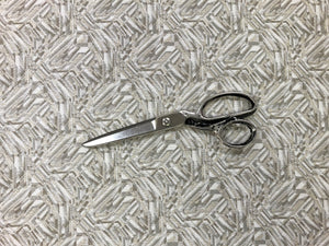 Designer Abstract Beige Taupe Woven Upholstery Drapery Fabric
