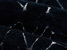 Load image into Gallery viewer, Abstract Geometric Beige Black Navy Blue Teal Cut Velvet Upholstery Fabric