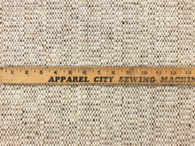 Load image into Gallery viewer, 1.25 Yds Designer Reversible Woven Water &amp; Stain Resistant Beige Cream Brown Black Mustard Wool Tweed MCM Upholstery Fabric