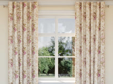 Load image into Gallery viewer, Beige Green Purple Lilac Floral Upholstery Drapery Fabric