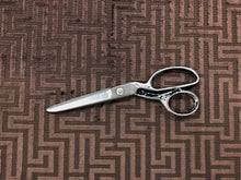 Load image into Gallery viewer, Kravet Comoda Belgian Chocolate Brown Geometric Greek Key Cut Velvet Upholstery Fabric