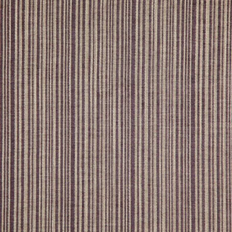 Lummus Purple Beige Stripe Upholstery Fabric / Lavender