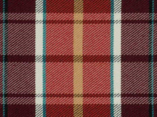 Load image into Gallery viewer, Stain Resistant Navy Blue Wine Red Beige Teal Green Cream Tartan Plaid Upholstery Drapery Fabric