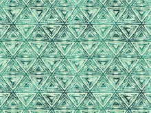 Load image into Gallery viewer, Heavy Duty Abstract Geometric Teal Green White Velvet Upholstery Fabric