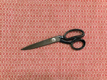 Load image into Gallery viewer, Designer Ruby Red Beige Woven Geometric Art Deco Upholstery Fabric